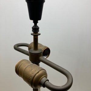 1930's Asian style bronze table lamp 