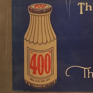 Framed "400" advertisement 