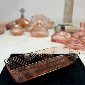 Art Deco pink ring dish 