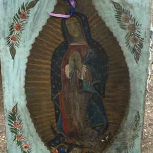 RETABLO of the Virgin Mary on tin Circa 19th century 