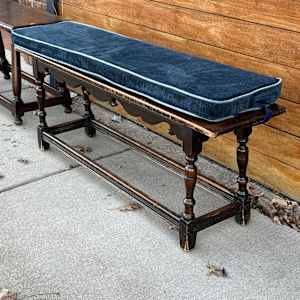 Antique walnut bench, Image 3.