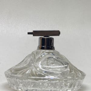 Art Deco clear perfume bottle 