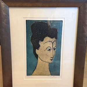 Original framed print of woman, Image 1.
