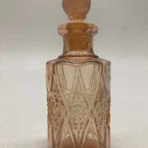 Pink Art Deco perfume bottle 