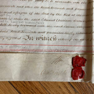 Vintage Vellum document ~ English This Indenture 1839 double sheet 