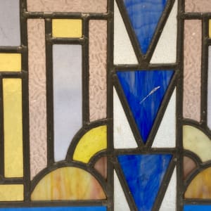 ART DECO stained glass panel 