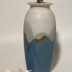 signed Mark Slick pottery lamp 