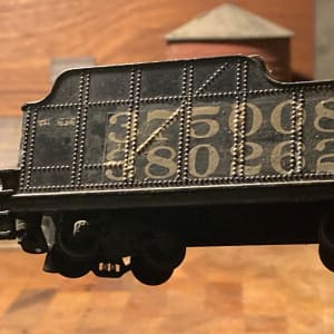 A. T. & S. F. metal Tender model toy train 