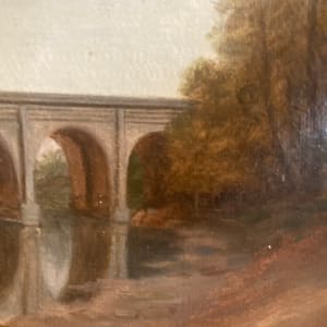 Original painting of arched bridge 