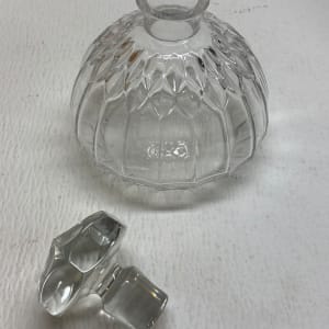 vintage clear glass Art Deco perfume bottle 