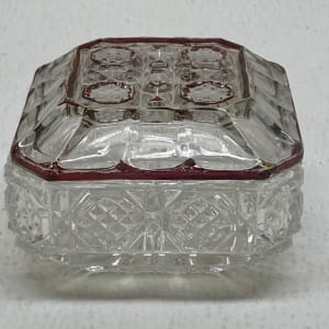 Art Deco Perfume covered powder dish 