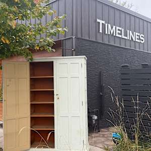 large painted storage cupboard 