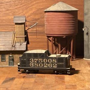 A. T. & S. F. metal Tender model toy train 