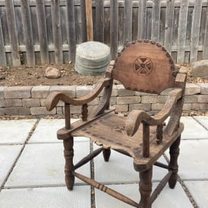 Hand carved antique arm chair 