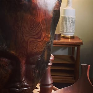 Original hand carved reclaimed redwood sculpture 