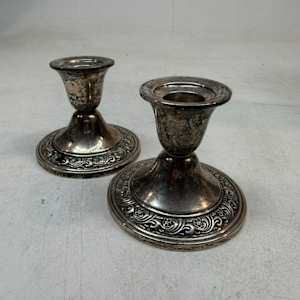 Sterling silver candlesticks 