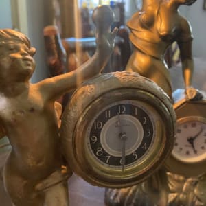 Mercedes Art Nouveau figural cherub  clock 