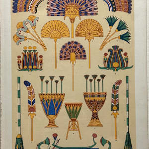 Egyptian colored decoration lithograph 