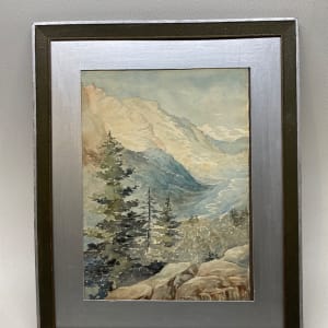 signed L. A. Davison mountain watercolor dated 1929 