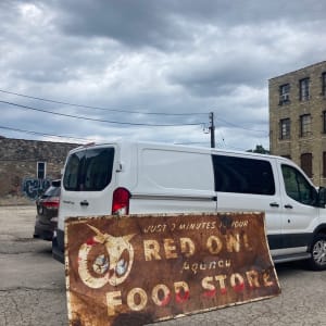 Large 1940's Red Owl metal sign 