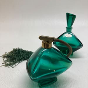 Art Deco Emerald Green Perfume bottle 