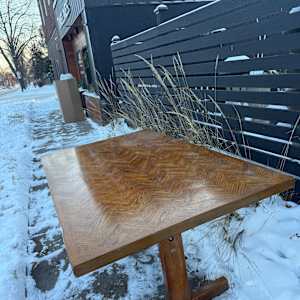 Mid century trestle table 
