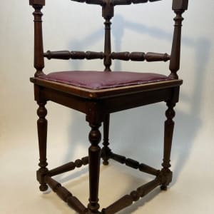 Solid oak corner chair 