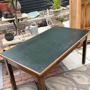 5 foot library table with 2 drawers 