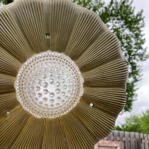 1940's ceiling light fixture ~  sunflower pattern 