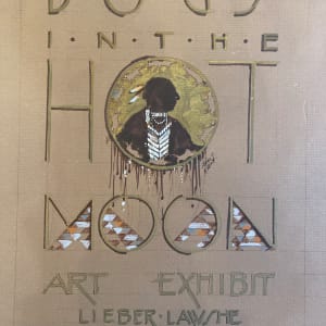Framed original advertisement by Anne Elliott Dogs in the hot moon 