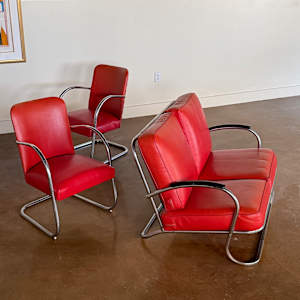 Wolfgang Hoffman Art Deco chrome chair, Image 1.