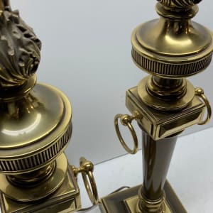 Pair of Stiffel brass table lamps 