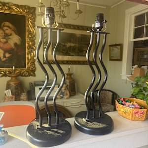 Post modern squiggle table lamps 