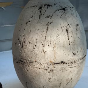 Handmade pottery egg 