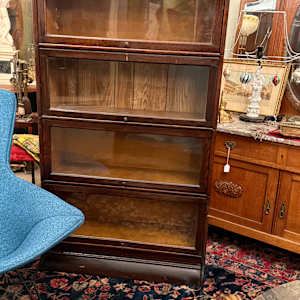 4 section oak stacking bookcase 