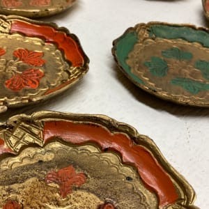 set of Italian Venetian style coasters 