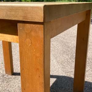 Small maple butcher block kitchen table 
