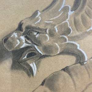 Peter Roos original Griffin drawing 