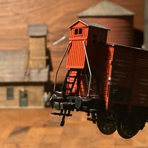 German caboose model toy train 