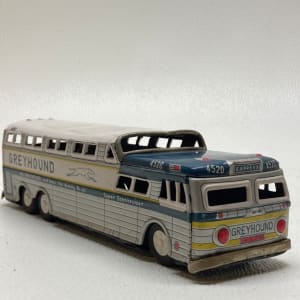 Vintage tin toy greyhound bus 