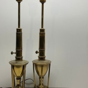 Pair of Stiffel brass lamps 