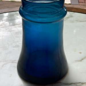 cobalt tapered glass vase 