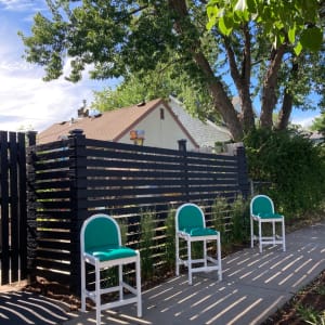 Lowenstein white stool chairs