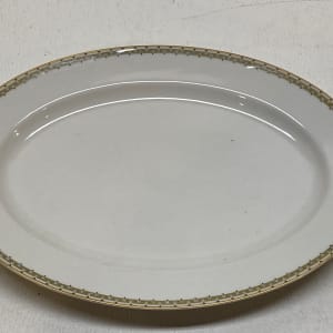 Limoges Greek Key oval platter 