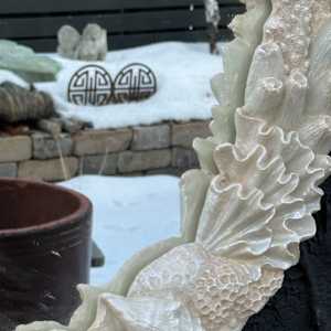 Oval sea shell motif mirror, Image 3.