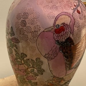 Hand painted Asian table lamp 