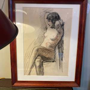 Original nude woman sketch 