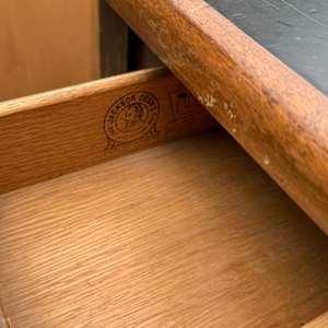5 foot library table with 2 drawers 