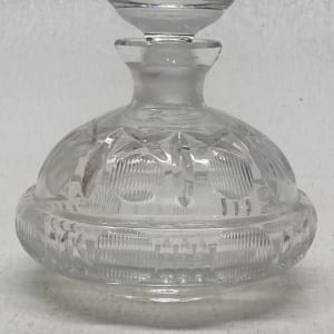 Pressed glass perfume bottle 