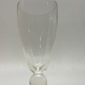 Tiffin clear glass flower vase 
